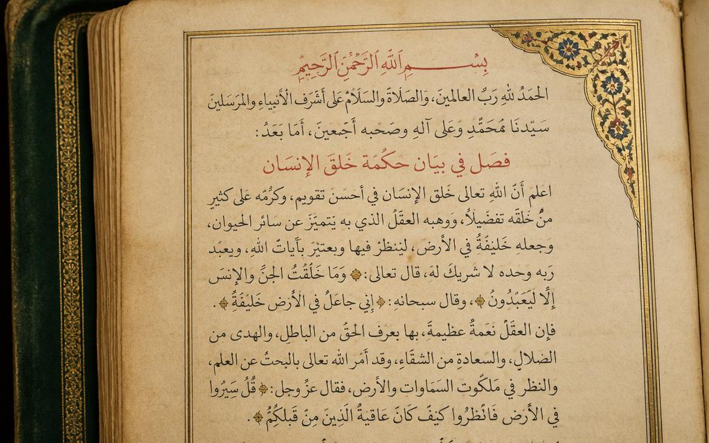 مخطوطات بخط عربي تمثل قسم الصحاح